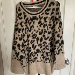 M Cheetah Overside Sweater